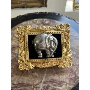 Vintage Mexican Sterling Silver 925 Elephant Brooch Pin
